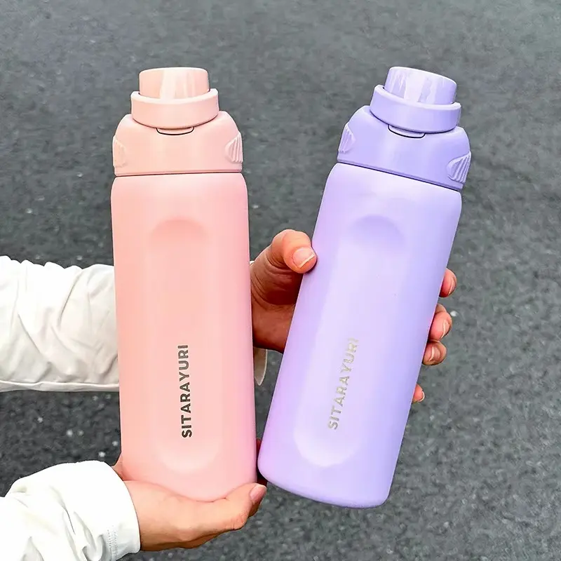 Gourde sport 800 ml avec poignée - Transport facile