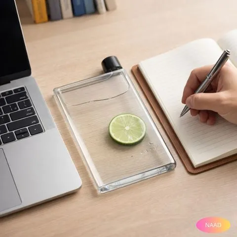 Gourde Plate A5 | Flatbook : L’Hydratation Révolutionnaire au Design de Livre
