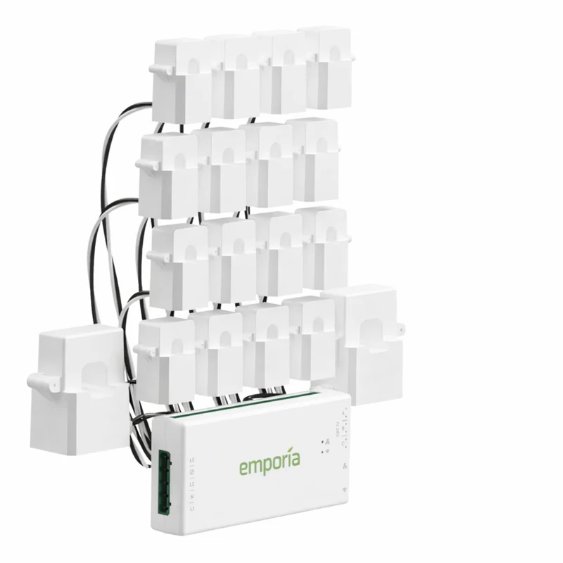 Emporia - Vue 3 Moniteur d'énergie domestique avec 16 capteurs de niveau de circuit 50A