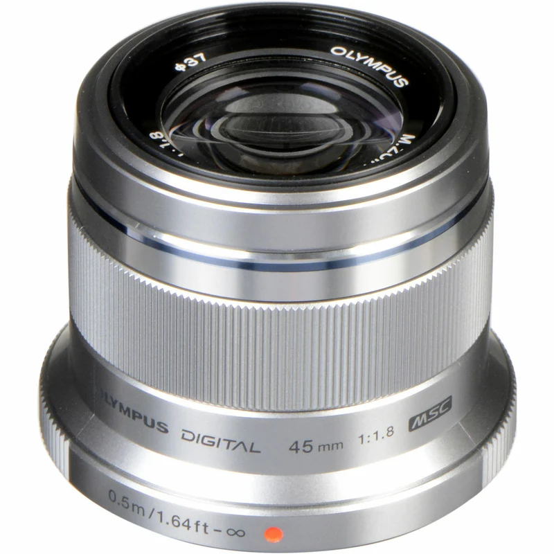 Olympus M.Zuiko Digital 45mm f/1.8 Lens - Silver