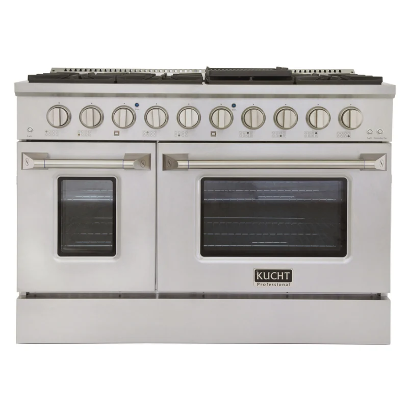 Kucht 48" KNG Series Pro Style Propane Gas Range - Stainless Steel