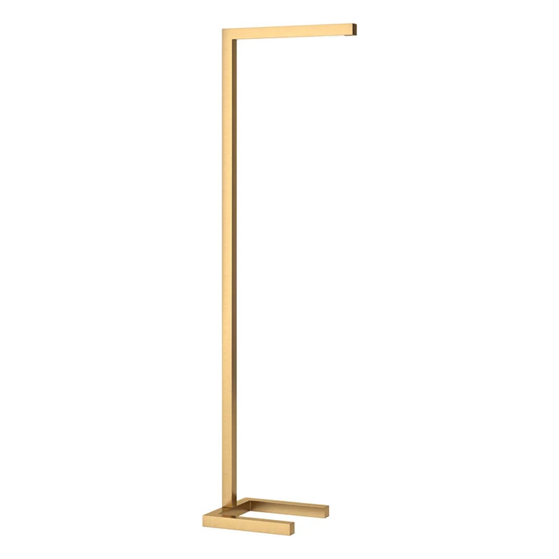 Hudson&Canal - Lampadaire à DEL intégré Malin (132 cm) avec abat-jour en métal - Laiton