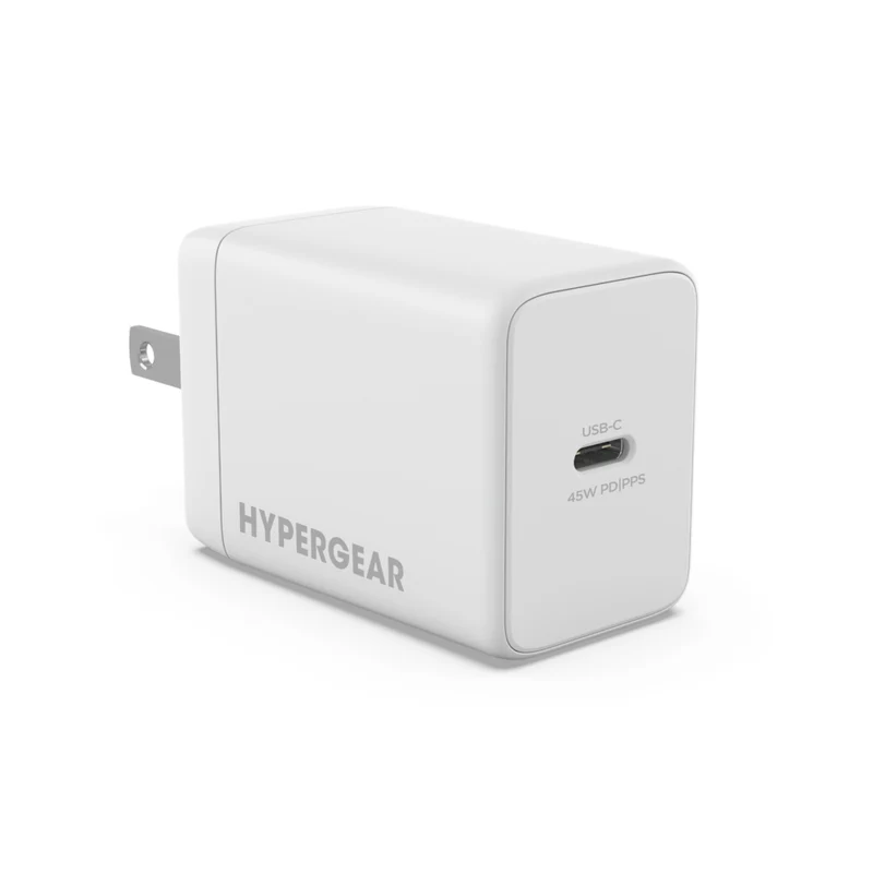 Hypergear 45W PD SpeedBoost Single Port USB-C Wall Charger - White