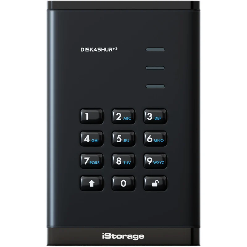 iStorage diskAshur3 USB 3.2 Gen 1 Encrypted Portable SSD - 2 TB