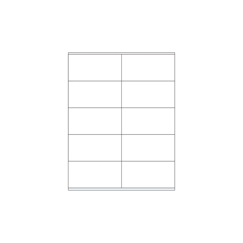 Spicers - Étiquettes laser blanches - Vierges non couchées - Feuilles de 8-1/2 po x 11 po - 10 étiquettes de 4 po x 2 po par feuille - Paquet de 250