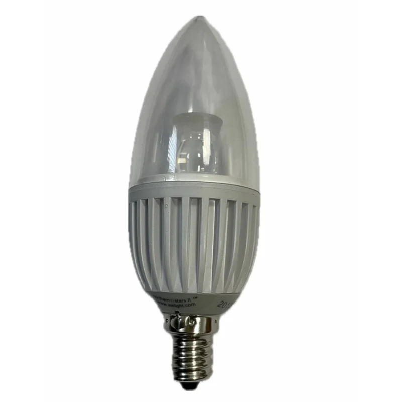Northern Stars LED Light Bulb 80036 LE-3B10/CL/WW 3000K 120V 3W E12/E26 - 2 Pack