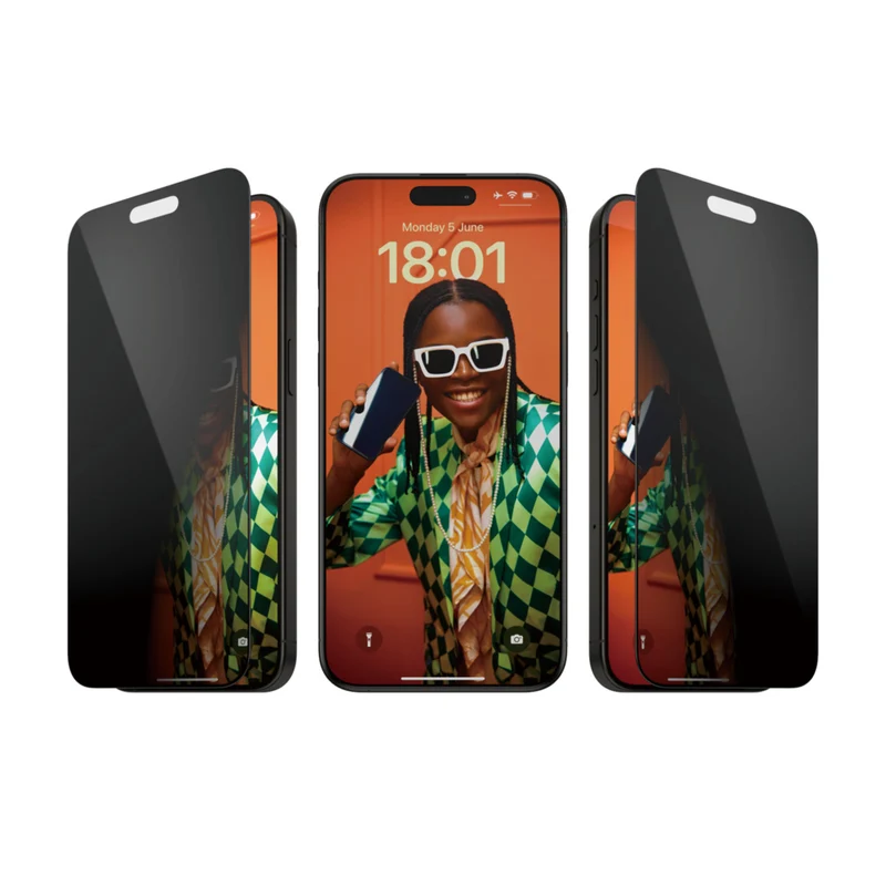 PanzerGlass - Protecteur d'écran de confidentialité pour iPhone 15 Pro Max - Noir