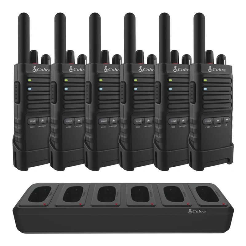 Cobra - PX650 Radio bidirectionnelle professionnelle FRS avec station de chargement – Lot de 6