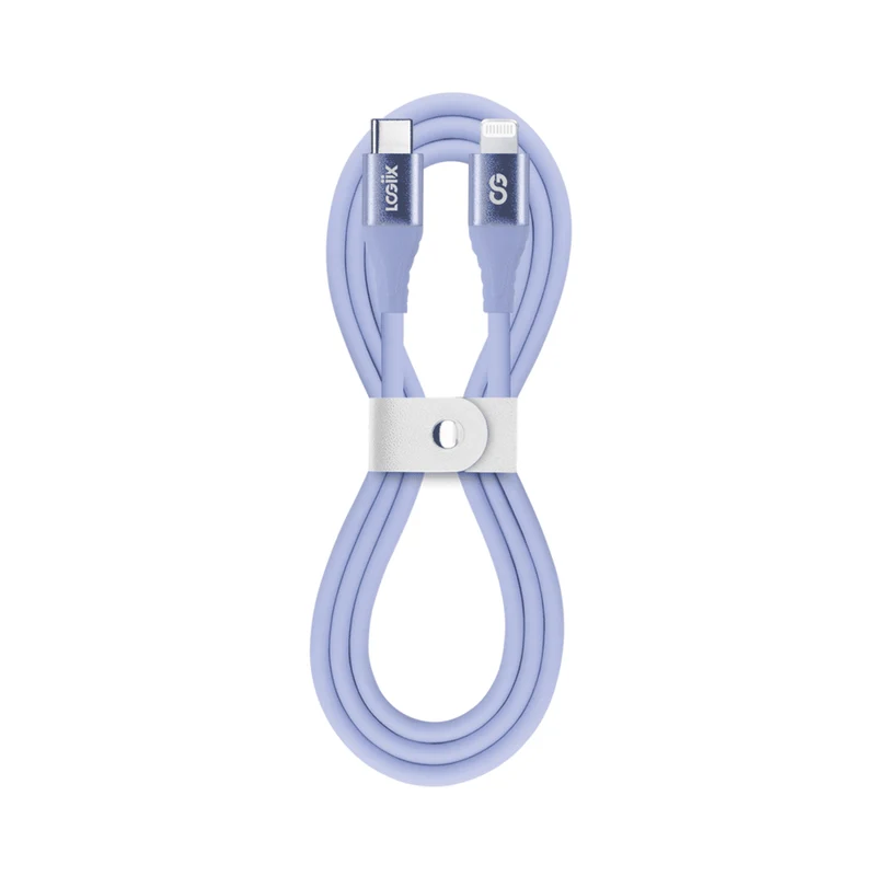 LOGiiX - Vibrance Câble Silicone USB-C vers Lightning - Lavande