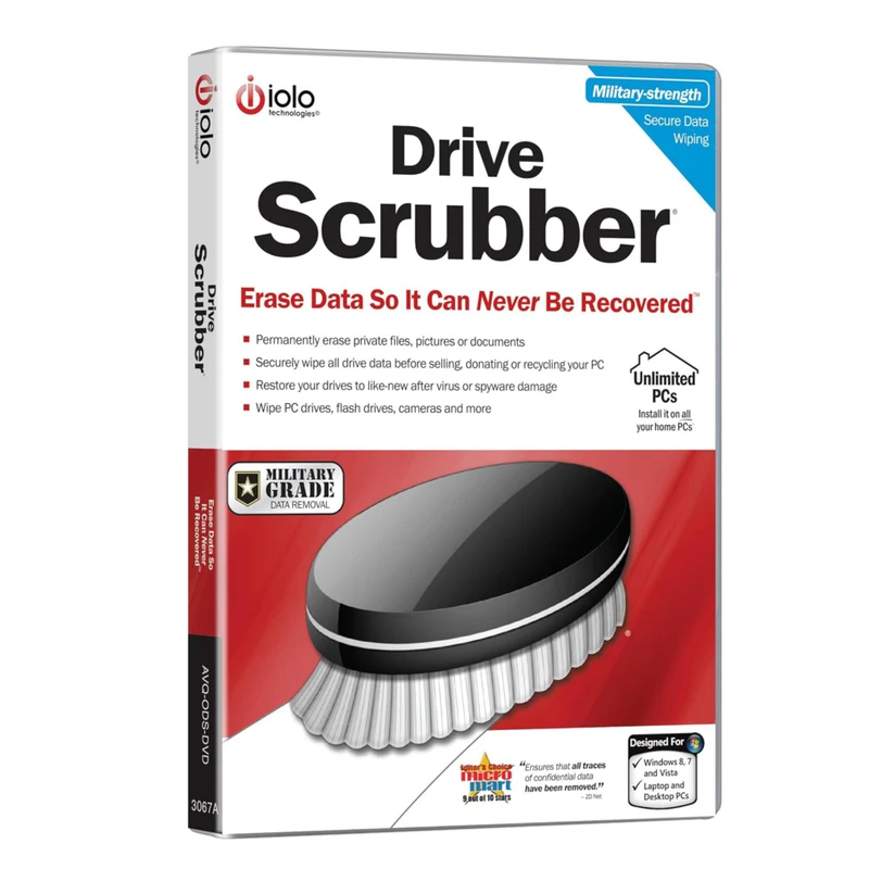 Iolo Drive Scrubber Military Grade Data Removal Unlimited PC's 1-Year