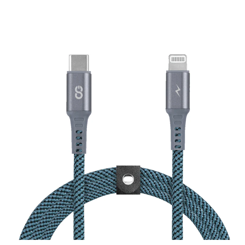 LOGiiX - Tresse Piston Connect USB-C vers Lightning - 1.5M - Turquoise