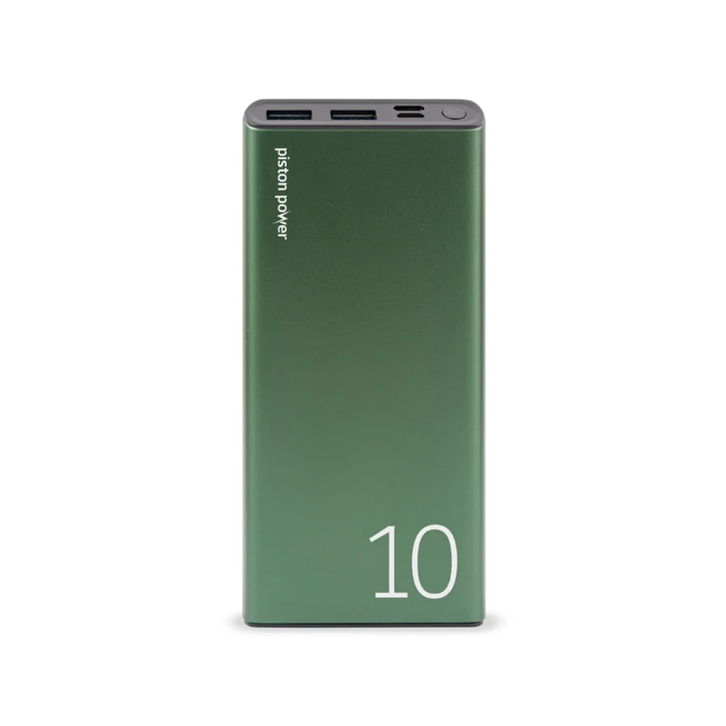 LOGiiX - Piston Power Banque d'alimentation portable de 10 000 mAh - Vert émeraude