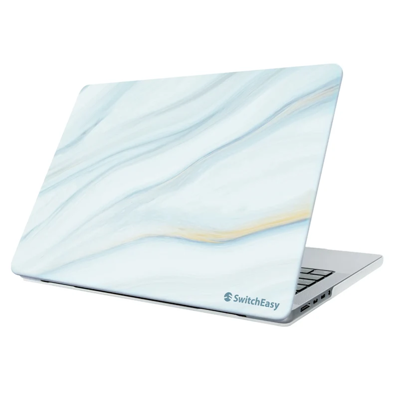 SwitchEasy Artist Protective Case for MacBook Air 13.6" (M2 2022 / M3 2024) - Marble/Cloudy White