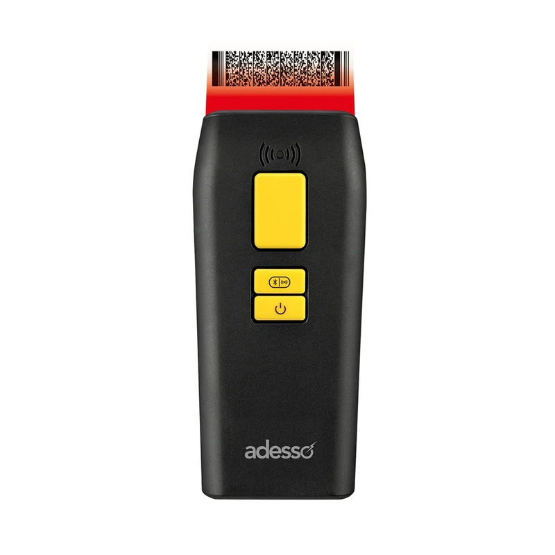 Adesso NUSCAN 3500 Bluetooth/Wireless Antimicrobial and Waterproof 2D Pocket sized Barcode Scanner - Black