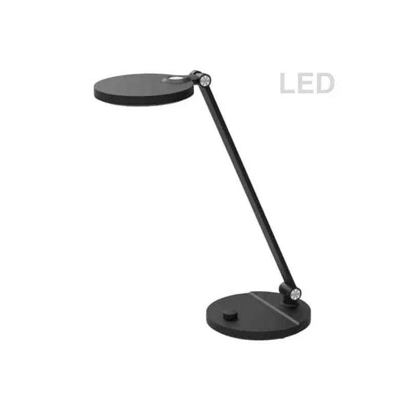 Dainolite - Lampe de table moderne Prescott, fini noir mat, 8 W
