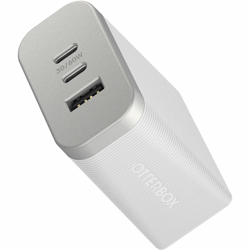 OtterBox Premium Pro Fast Charge 72W Dual USB-C and USB-A Wall Charger - White