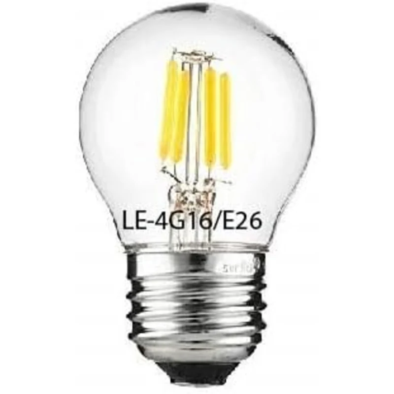 Northern Stars LED Light Bulb LE-4G16/30/CL 3000K 120V 4W E12 450 LM Clear 40W Filament - 10 Pack
