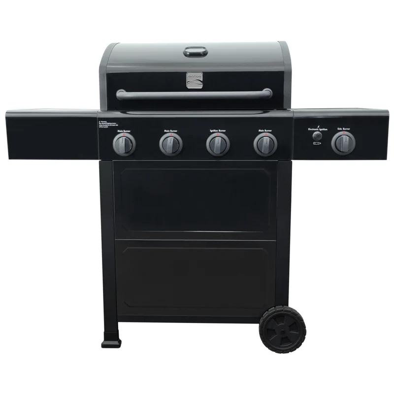 Kenmore 4 Burner Gas Grill with Side Burner - Black