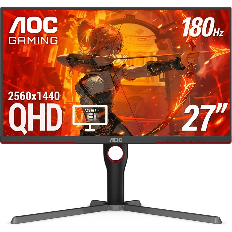 AOC 27" QHD Mini LED 180Hz Gaming Monitor - HDR - Q27G3XMN