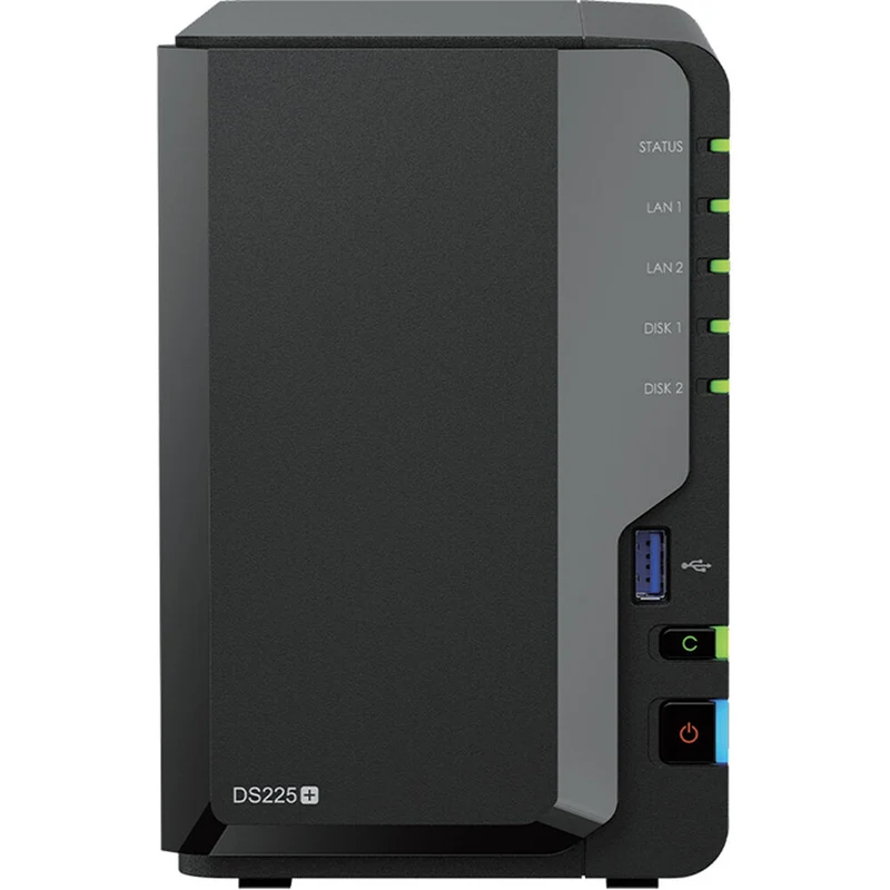 Synology - DS225+ Serveur NAS DiskStation à 2 baies - Intel Celeron J4125 - 2 Go de RAM