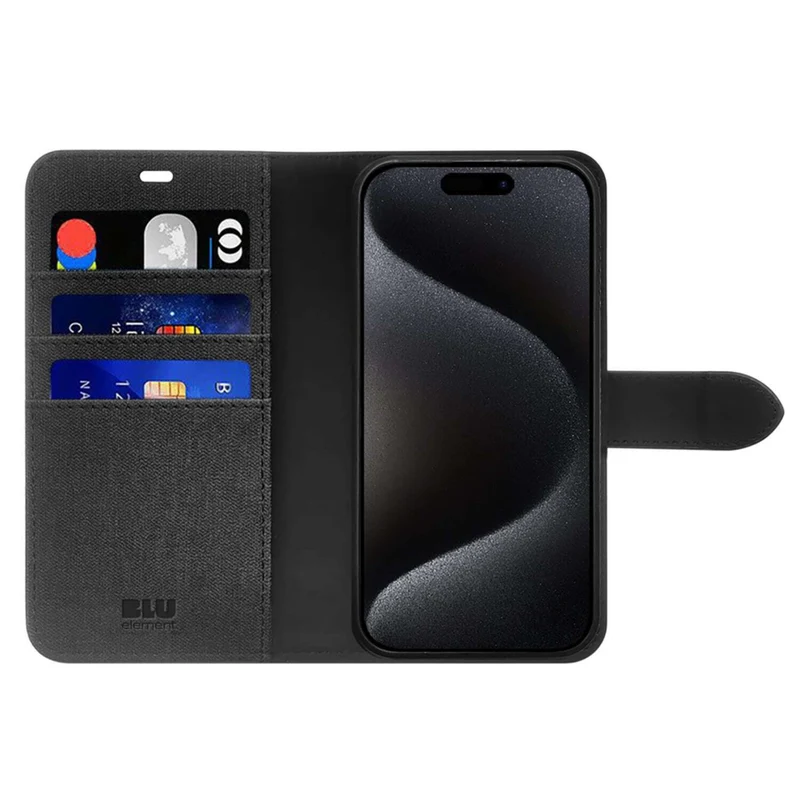 Blu Element Folio 2-in-1 Case for iPhone 17 Pro Max - Black