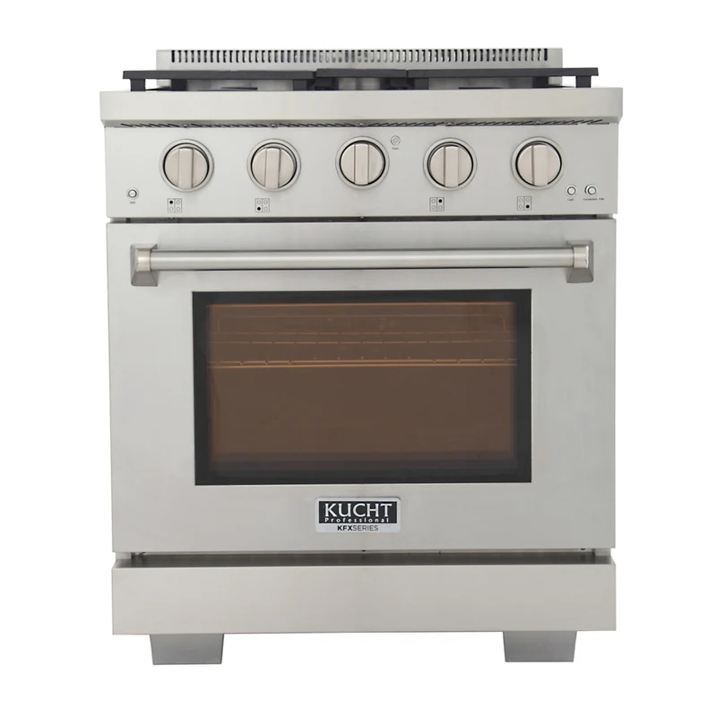 Kucht 30" KFX-X Series Pro Style Natural Gas Range - Stainless Steel
