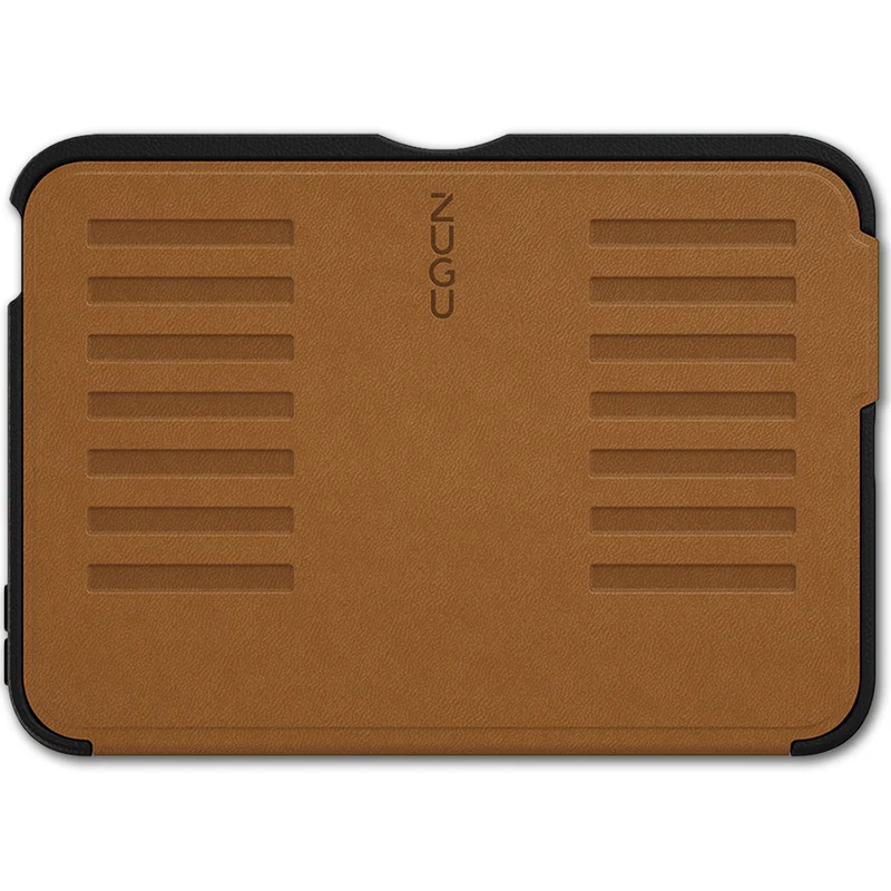 Étui folio magnétique avec support Zugu pour iPad mini 7e génération (A17 Pro) et iPad mini 6e génération 8,3" (2021) - Marron (Cognac)