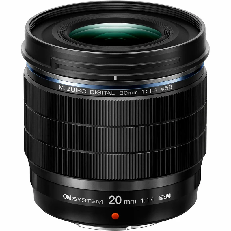 OM System M.Zuiko Digital ED 20mm F1.4 PRO Lens - Black