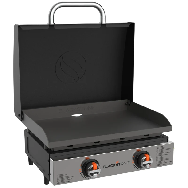 Blackstone - 22" Gril de table original avec panneau avant en acier inoxydable et capot