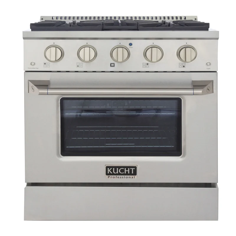 Kucht 30" KNG Series Pro Style Natural Gas Range - Stainless Steel