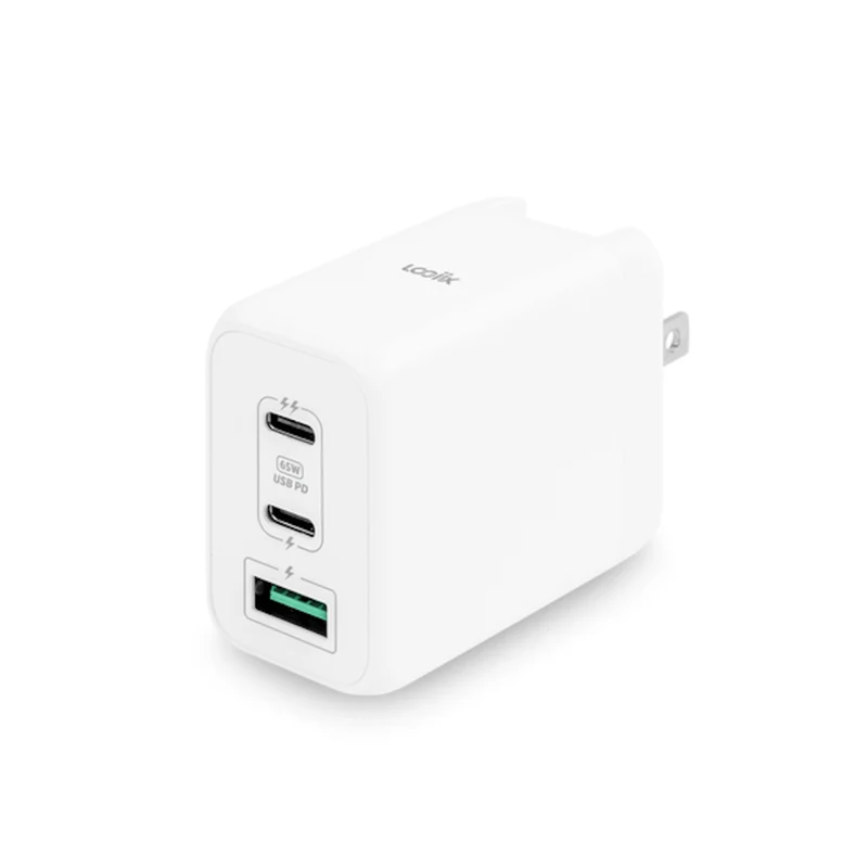 LOGiiX Power Plus 65W XL Wall Charger - White