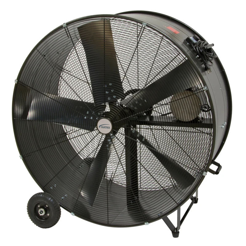 Matrix Industrial 26" 1/4-HP Heavy-Duty Fixed Belt Drive Drum Fan