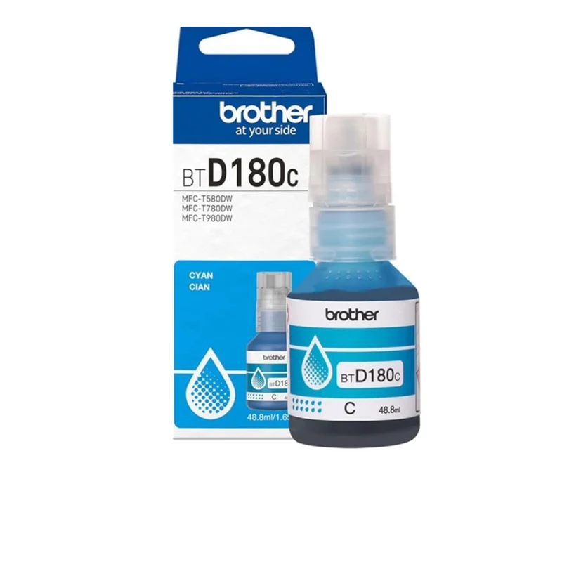 Brother Genuine BTD180CS Ink Cartridge - High Yield - Cyan