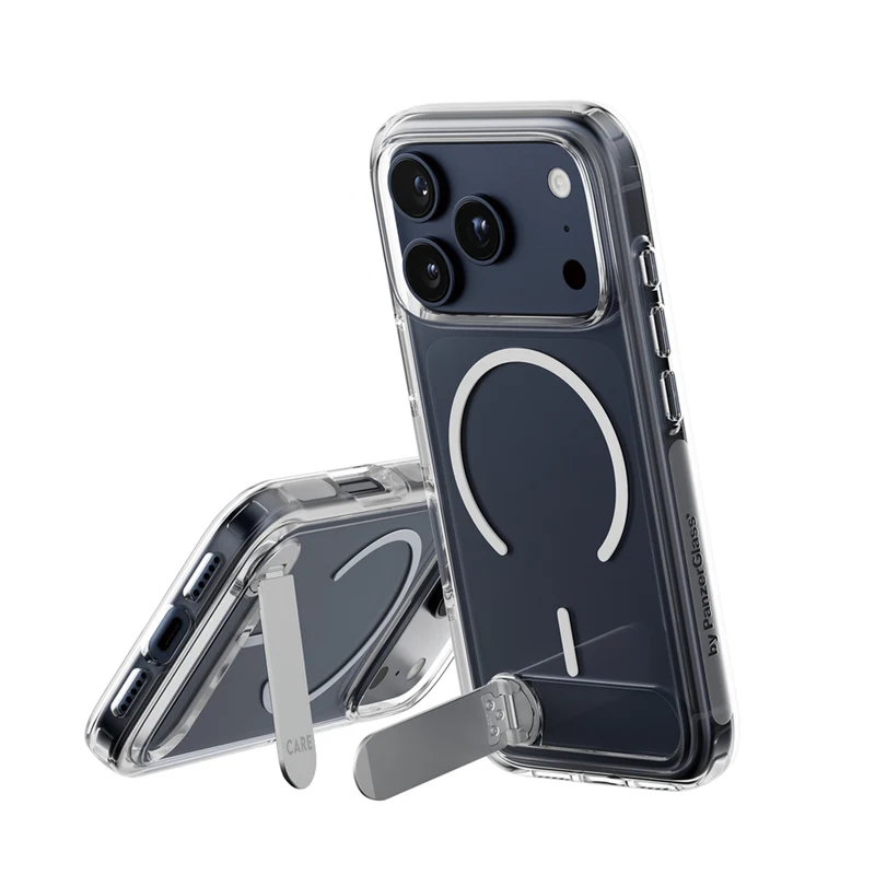 PanzerGlass CARE Case with Kickstand MagSafe for iPhone 17 Pro - Clear