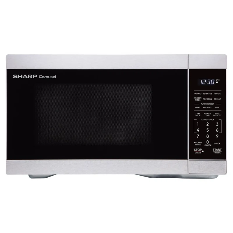 Sharp - Four à micro-ondes de comptoir Carousel de 0,9 pi³ - Acier inoxydable