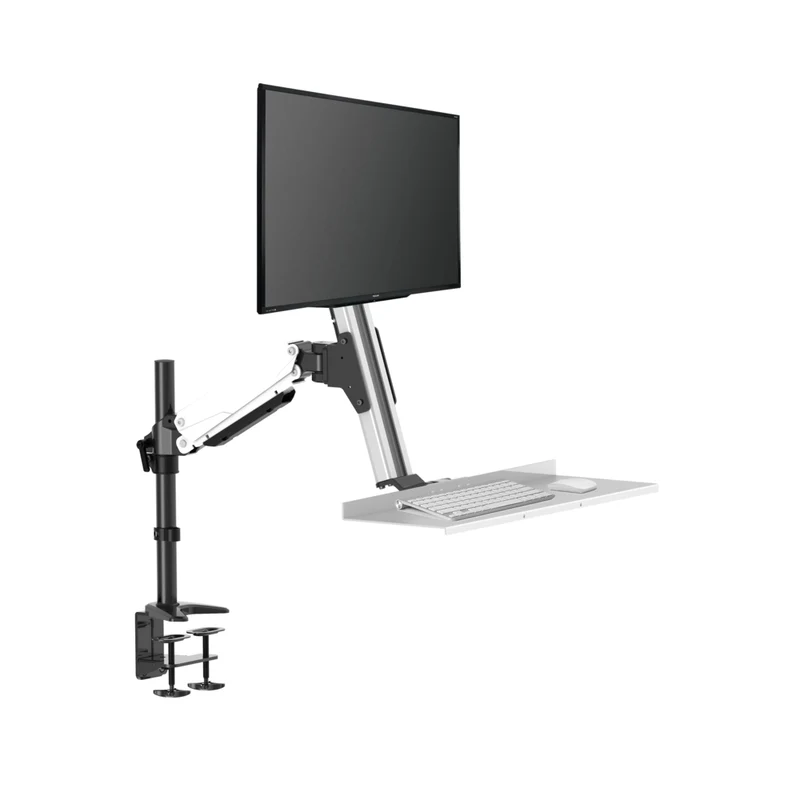 ShoppingAll Height Adjustable Standing Desk Converter Monitor Riser - 25" - White