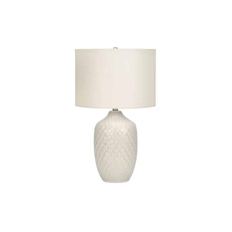 Monarch Specialties 25" H Transitional Table Lamp - Cream Ceramic / Ivory / Cream Shade