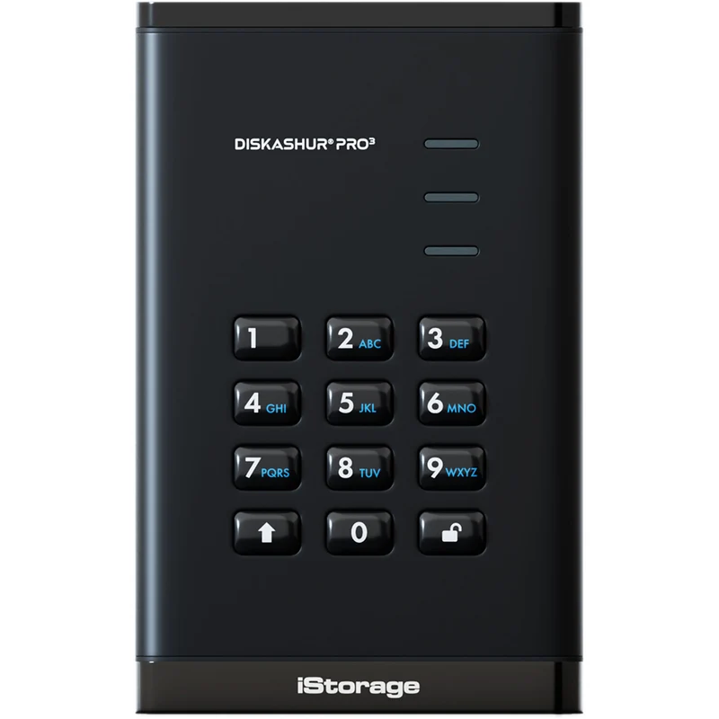 iStorage diskAshur PRO3 USB 3.2 Gen1 Encrypted Portable SSD - 2 TB