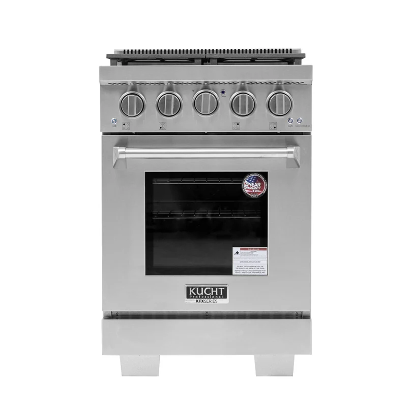 Kucht 24" KFX-X Series Pro Style Propane Gas Range - Stainless Steel