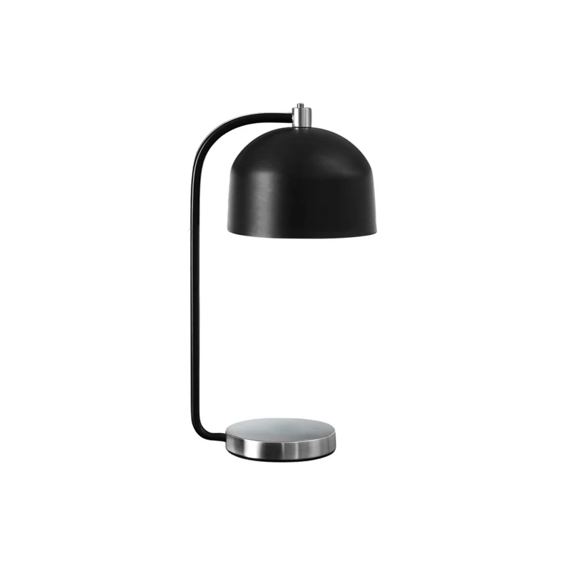 Monarch Specialties - Luminaire - 18 po H Lampe De Table - Métal Noir - Métal Argenté - Contemporain