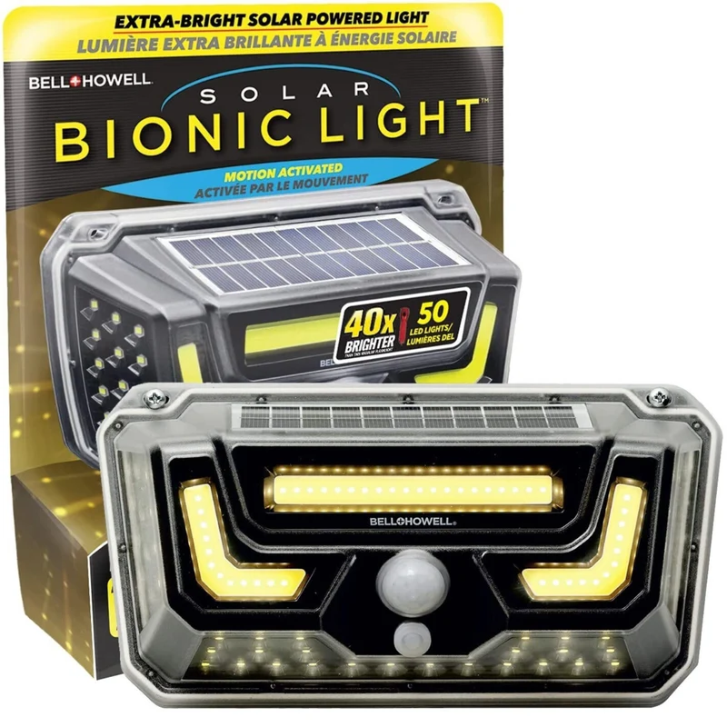 Bell + Howell - Bionic Flood Light ASON TV 108 Lumières solaires à DEL avec détecteur de mouvement