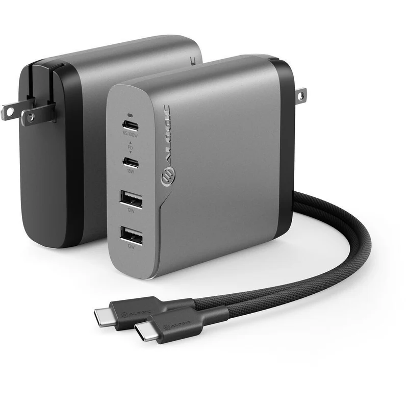 ALOGIC 100W Rapid Power 4-Port USB PD GaN Charger - Space Grey