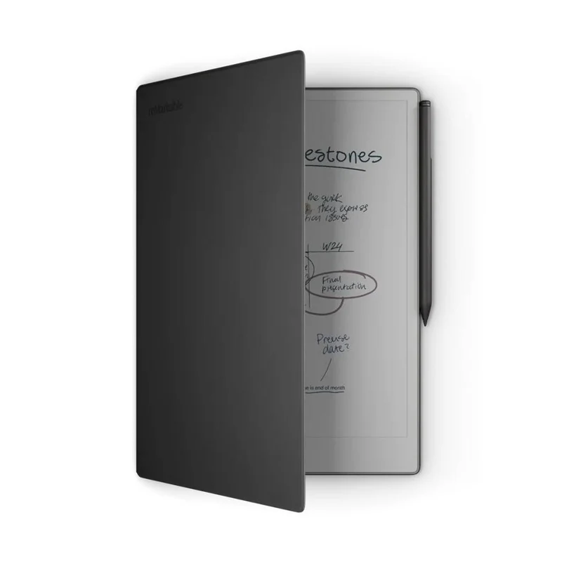 reMarkable - Étui portefeuille en cuir premium pour tablettes Paper Pro - Noir