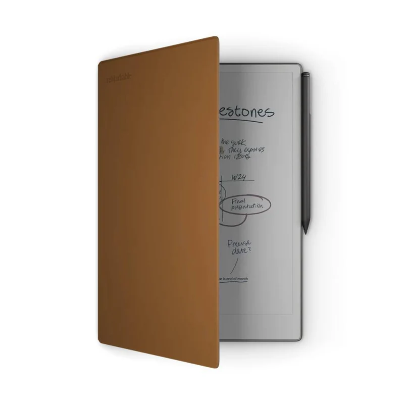 reMarkable Premium Leather Book Folio for Paper Pro Tablets - Brown