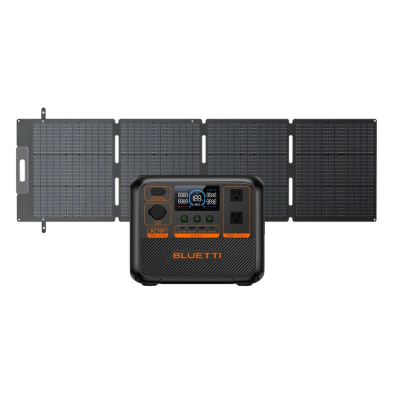 Bluetti Premium AC70P 864Wh Portable Power Station and SP200L Solar Panel