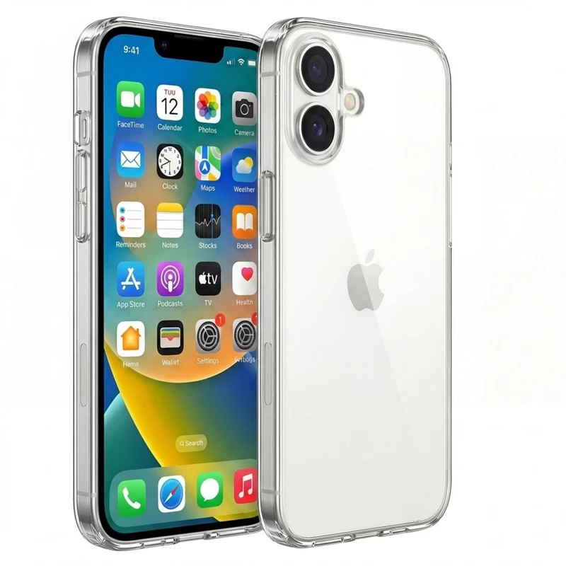 LBT iPhone 16 Plus Gel Grip Silicone Case - Clear