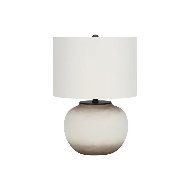 Monarch Specialties - Luminaire - 21 po H Lampe De Table - Crème Céramique - Abat-Jour Ivoire / Crème - Moderne