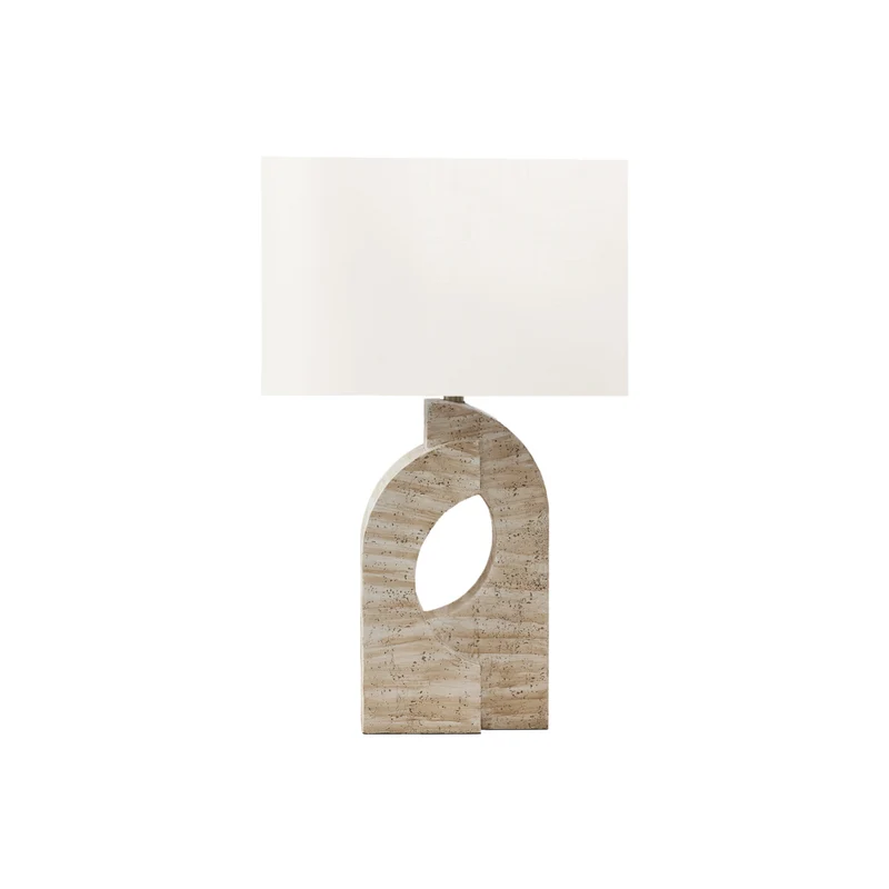 Monarch Specialties 28" H Table Lamp - Beige Resin / Ivory / Cream Shade