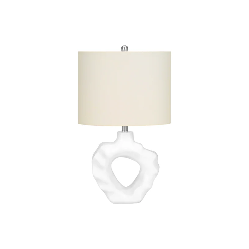 Monarch Specialties - Luminaire - 25 po H Lampe De Table - Résine Crème - Abat-Jour Ivoire / Crème - Moderne