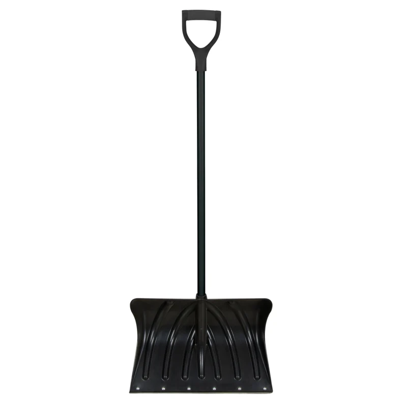 Aurora Tools Snow Shovel with Steel Wear Strip - Polypropylene Blade - 19-3/4" Wide - D-Grip Handle - 2 Pack